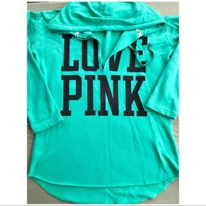 PINK Victoria’s Secret Hooded Tunic Sweatshirt L
